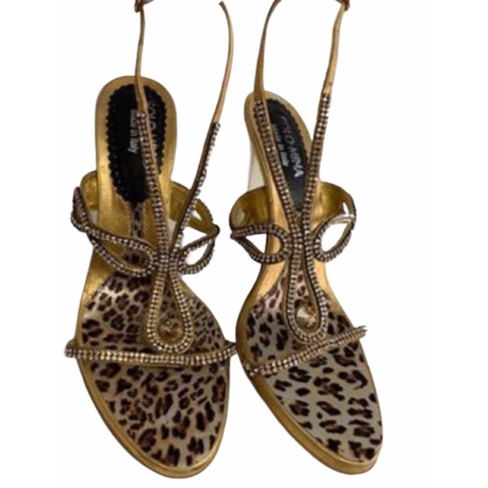 Hand made Italy Studded Sandal Heels Solo Mina 10